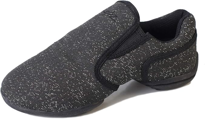 Skazz by Sansha Unisex-Child Studio Exercise Sneakers Slip on Dance Shimmery Canvas Split-Sole Mulan (US 2 / Skazz J M)