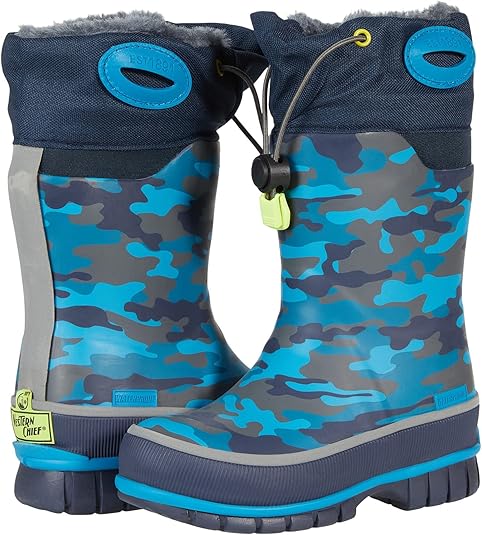 Western Chief Unisex-Child Camo Frost Winterprene Neoprene Mid Boot (Toddler/Little Big Kid) Snow