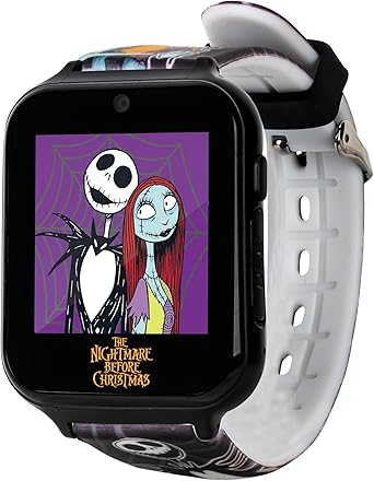 Accutime Nightmare Before Christmas Interactive Smartwatch for Kids - Camera, Games & Fitness Features