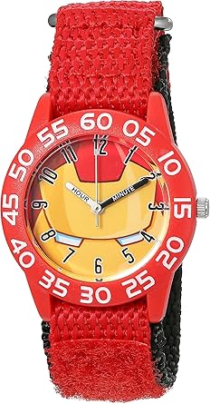 Marvel Kids' Plastic Time Teacher Analog Quartz Nylon Strap Watch