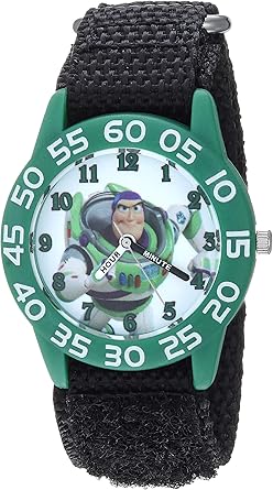 Disney Toy Story Kids' Plastic Time Teacher Analog Quartz Nylon Strap Watch