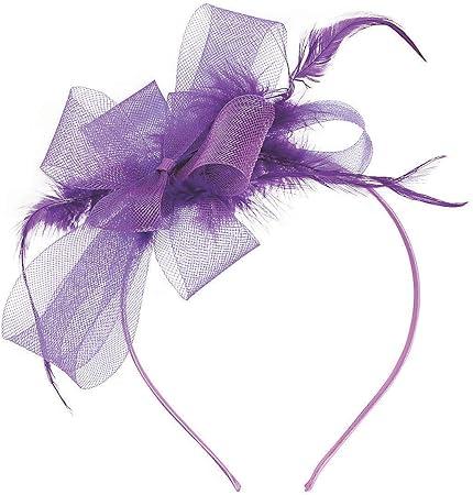 DERBY FASCINATOR HEADBAND PURPLE - Apparel Accessories - 1 Piece