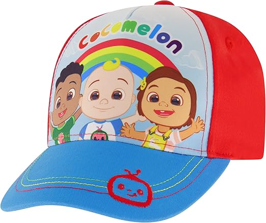 ABG Accessories Boys' Cocomelon and Blippi Toddler Baseball Cap, Features Jj, Totom and Yoyo, Kids Hat for Ages 2-4