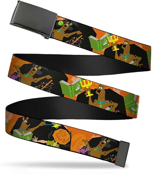 Buckle-Down Web Belt, Scooby Doo Halloween/Snack Spells, 1.0