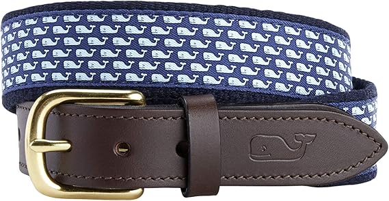 vineyard vines Boys Vineyard Whale Canvas Club Belt