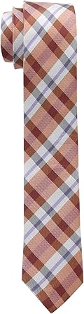 Isaac Mizrahi Big Boys' Orange Plaid Skinny Necktie