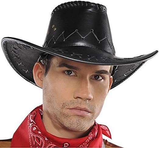 Amscan Stylish Black Leather Hat - Perfect for Group Costumes & Unforgettable Impressions