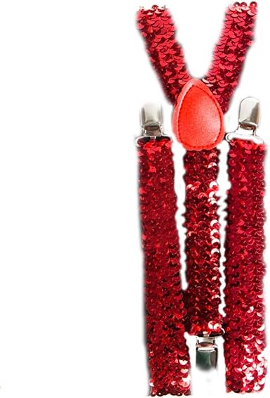 Century Novelty LeeMa Enterprises Co.. Red Sequin Suspenders, 1 