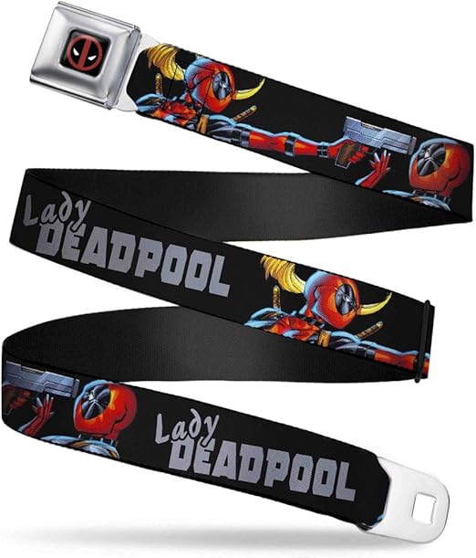 Buckle-Down Kids' Standard Seatbelt Belt Deadpool, 1.0