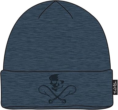 Salt Life Skull and Hooks Youth Beanie, Coastal Blue, OSFM