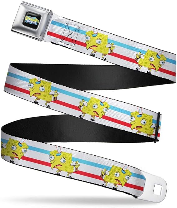 Buckle-Down Kids' Standard Seatbelt Belt Spongebob Squarepants, 1.0