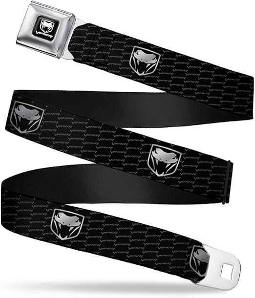 Buckle-Down Seatbelt Belt - Dodge Viper REPEAT w/Text - 1.0