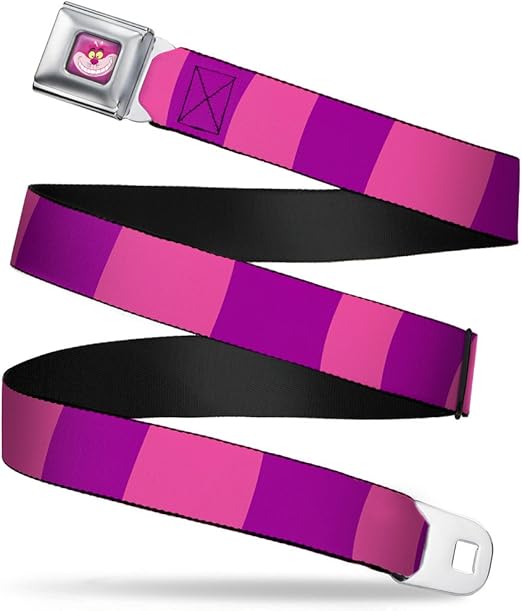 Buckle-Down Seatbelt Belt - Cheshire Cat Stripe Pink/Purple - 1.0