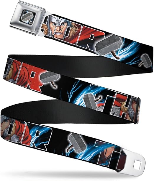 Buckle-Down Seatbelt Belt - THOR Poses/Hammer - 1.0