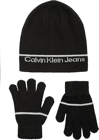 Calvin Klein Boy's Hat and Gloves Set