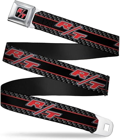 Dodge Seatbelt Buckle Belt, Dodge Challenger RT Emblem Carbon Fiber Stripe