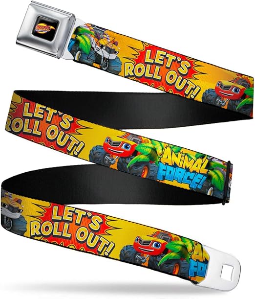 Blaze and the Monster Machines Kids' Big Buckle-Down Seatbelt Belt Blaze 1.0