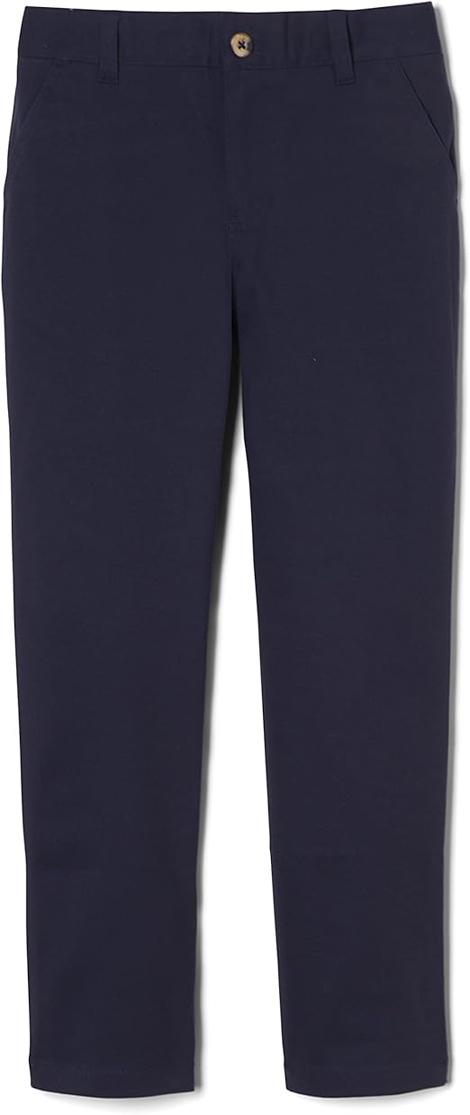 French Toast Boys' Adjustable Waist Straight Fit Stretch Twill Chino Pant