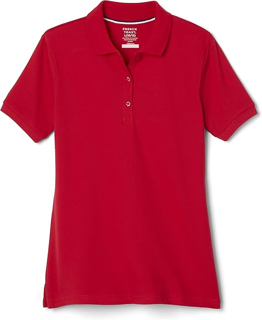 French Toast Girls' Short Sleeve Stretch Pique Polo Shirt