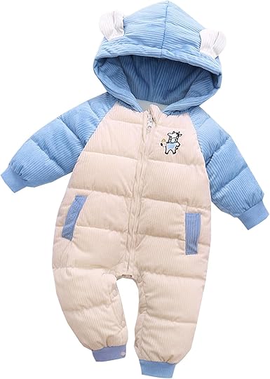 Infant Baby Girls Boys Warm Hooded Snowsuit Jumpsuit Down Coat Romper Padded Outwear Girls Coat Hooks Wall Mounted