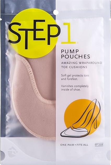 STEP 1 Pump Pouches Wraparound Toe Cushions, 1 Pair, Fits Heels, Ballet Flats, & More