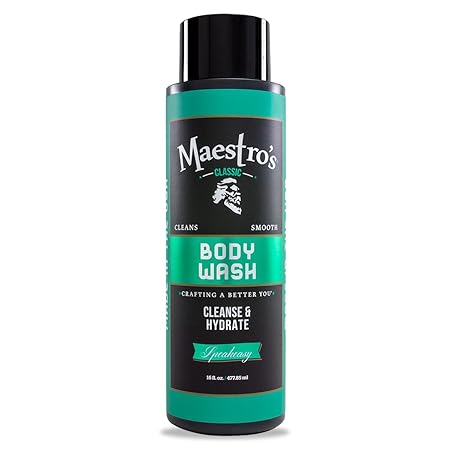 Maestro's Classic BODY WASH - Conditioning Body Wash, Cleans and Hydrates, Speakeasy Blend, 16 Ounce