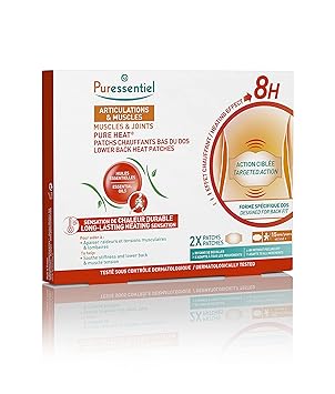 Puressentiel Muscles and Joints Lower Back Heat Patches for Unisex - 2 Pc Patches