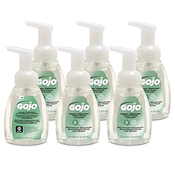 GOJO Green Certified Foam Hand Cleaner, Fragrance Free, 7.5 fl oz Foaming Hand Soap Pump Bottle (Pack of 6) - 5715-06