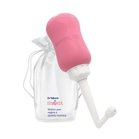 Dr. Talbot's Mom Postpartum Peri Bottle with Carry Bag - Silicone Perineal Spray Bottle for Mothers - 12.2 fl oz