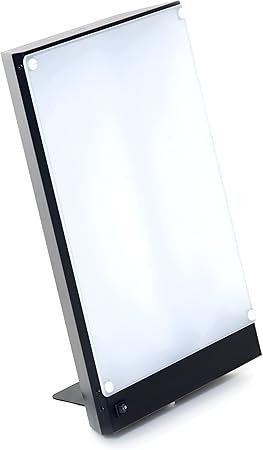 Northern Light Technologies Boxelite - 10000 Lux Light Therapy Lamp - Full Spectrum Lightbox Therapy Light for Natural Mood and Energy Enhancement, Sunlight Desk Lamp, Black