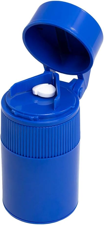 EZY DOSE Pet Pill Crusher and Cutter for Cats, Daily Usage, Safely Cuts and Crushes Pills, Vitamins and Tablets, Accurate and Easy Cutting, Great for Hiding Medication in Treats, Blue, BPA Free