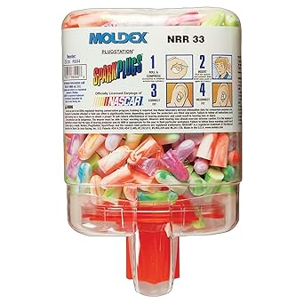 Moldex PlugStation Uncorded Earplug Dispensers, Assorted, 33 dB, 250/Box (6644)