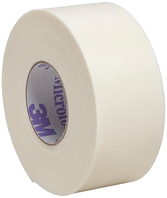 3M™ Microfoam™ Surgical Tape, 1528-1, 1 inch x 5 1/2 yard (2,5cm x 5m),Stretched, 12 Rolls/Carton, 6 Cartons/Case