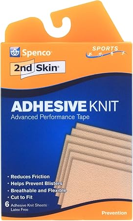 Spenco 2nd Skin Adhesive Knit Blister Protection, Sports, 6 Count,Packaging may vary