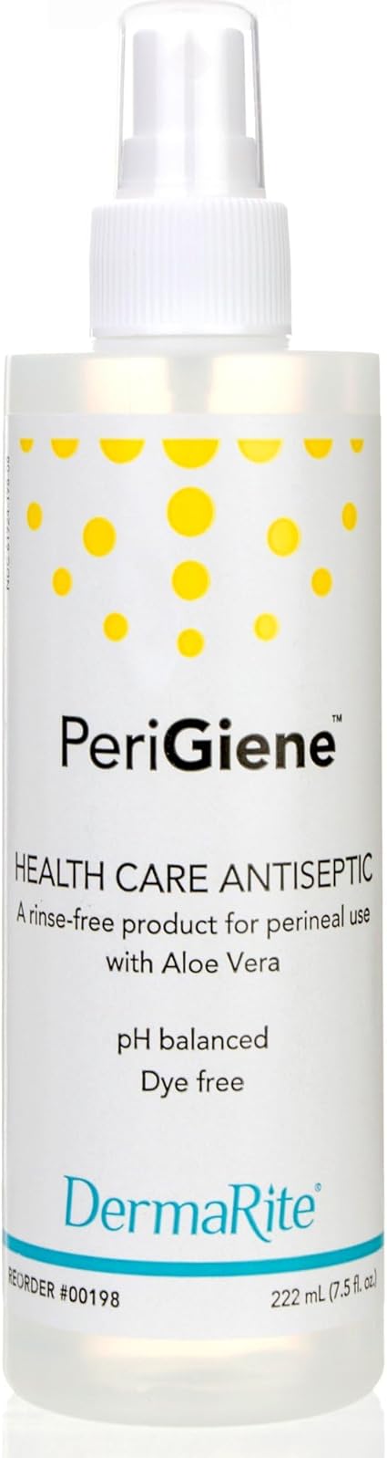 PeriGiene Antimicrobial No-Rinse Perineal Cleanser 7.5 Ounce Spray Bottle