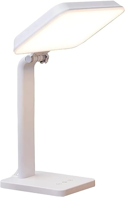 Aura Bright Light Therapy Lamp - 10,000 LUX LED - Sun Lamp Mood Light to Fight Low Energy and Sunlight Deprivation, White