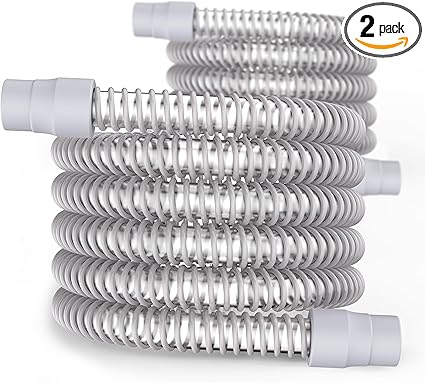 CPAP Tube - 6-Foot Universal CPAP Tubing - FSA/HSA eligible-Compatible with Most Machines & Masks, 19mm CPAP Hose - 22mm connectors, Lightweight Flexible, Odor-Free, 2-Pack