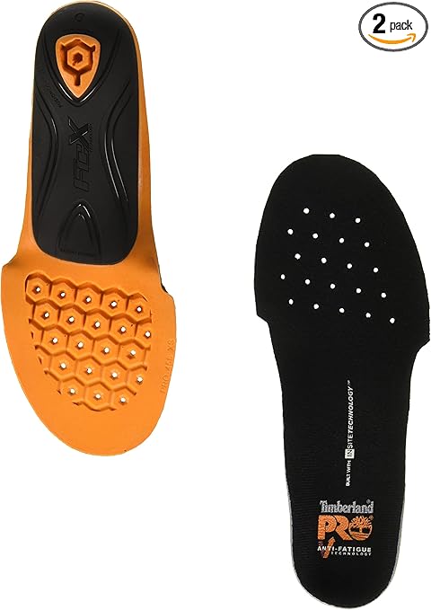 Timberland PRO Anti-Fatigue Footbed Powered by FCX Technology Insole, Orange/Black, XL Medium US