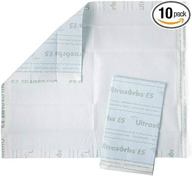 Medline Ultrasorbs Advanced Premium Absorbent Underpads, Maximum Absorption, 375 lb Weight Capacity, 30x36 Inches, Pack of 10