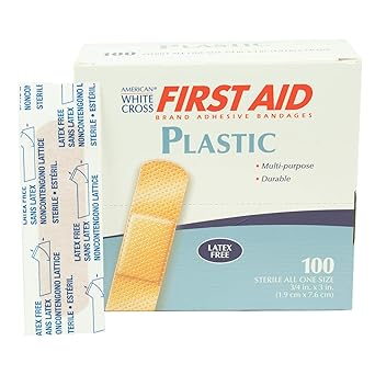 Adhesive Bandages, Plastic Strips, 3/4