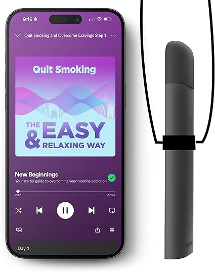 Anti-Smoking App and Fidget Tool Set | Non-Electric Quit Smoking Aid | Tobacco and Nicotine Free Oral Fixation Device | No-Smoke, Quit Smoking and Quit Vaping | Stop Smoking and Stop Vaping Set