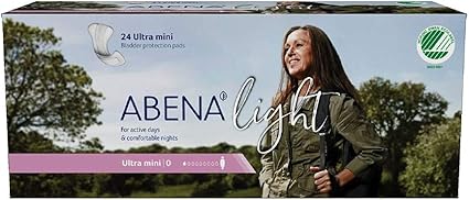 Abena Light Premium Incontinence Pad, Ultra Light Absorbency, Size 0, 240 Count (10 Packs of 24)