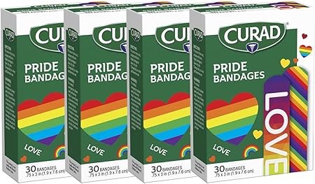 CURAD Pride Bandages, 2 Designs, Plastic, Standard Bandages are .75