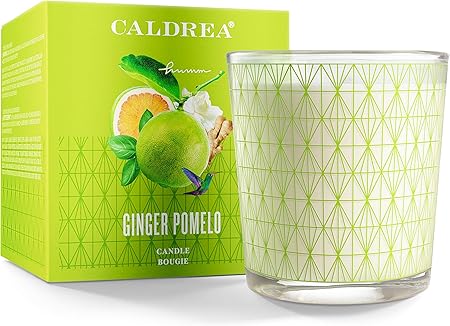 Caldrea Scented Candle, Made with Essential Oils and Other Thoughtfully Chosen Ingredients, 45 Hour Burn Time, Ginger Pomelo Scent, 8.1 oz