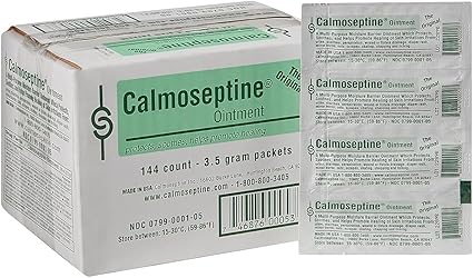 Calmoseptine Ointment Foil Packets 1/8 Oz 3.5G for Rashes and Irritated Skin - Case of 144