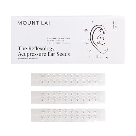 Mount Lai - The Stainless Steel Acupressure Ear Seeds | Multi Condition Ear Seeds Acupressure Kit to Help with Pain and Stress | Set of 60