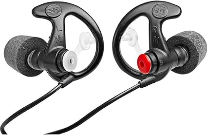 Earpro Sonic Defenders Ultra Foam-Tipped Earplugs (EP7), 28 dB, Large, Black, 1 Pair