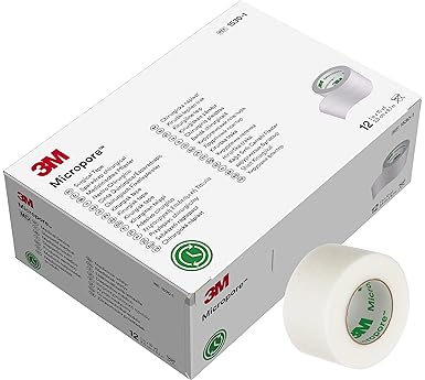 3M™ Micropore™ Surgical Tape 1530-1, 1 IN x 10 YD (2,5cm x 9,1m), 12 Rolls/Carton