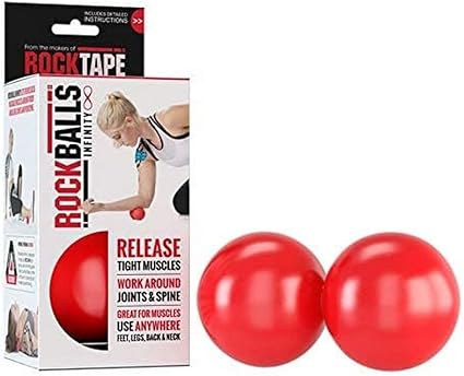 RockTape RockBalls Infinity Dual-Action Fused Massage Balls, Relief for Sore Muscles & Joints, Roll Down Spine, or Pinch & Squeeze Muscles in Tricky Areas