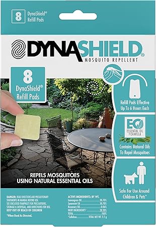 DynaTrap DS1000R8SR DynaShield Repellent 8 Pack, 8 Refill Pads, White